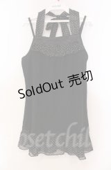 axes femme / ドットシフォンホルターキャミソール M クロ O-25-11-30-031-AX-TO-OW-OS