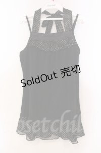 axes femme / ドットシフォンホルターキャミソール M クロ O-25-11-30-031-AX-TO-OW-OS