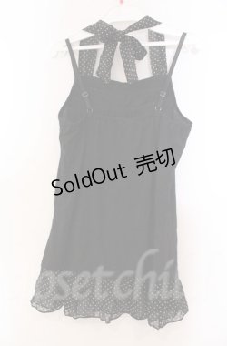 画像3: axes femme / ドットシフォンホルターキャミソール M クロ O-25-11-30-031-AX-TO-OW-OS