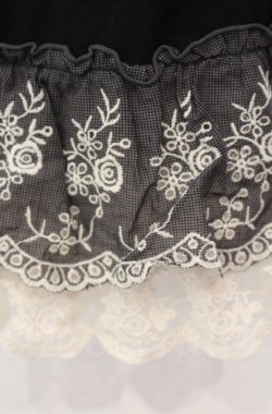 画像2: axes femme / 刺繍ロングキャミソール M クロ O-25-11-30-032-AX-TO-OW-OS