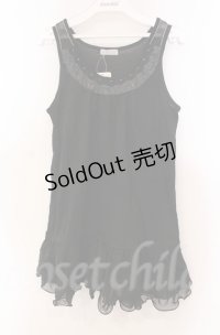 axes femme / 肩透けロングタンク M クロ O-25-11-30-033-AX-TO-OW-OS