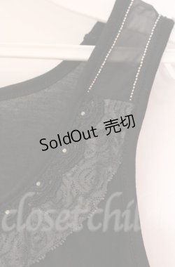 画像2: axes femme / 肩透けロングタンク M クロ O-25-11-30-033-AX-TO-OW-OS