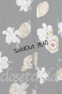 画像3: KANEKO ISAO / くちなしとパフューム柄フードワンピース  クロ O-25-11-30-003-EL-OP-IG-OS