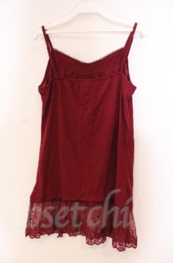 画像3: axes femme / リボン付きロングキャミ M ワイン O-25-11-30-036-AX-TO-OW-OS