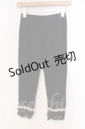 axes femme / 裾ローズレース使いレギンス M クロ O-25-11-30-037-AX-PA-OW-OS