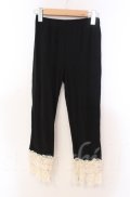 axes femme / 裾ニットレース使いレギンス M クロ O-25-11-30-038-AX-PA-OW-OS