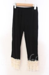 axes femme / 裾ニットレース使いレギンス M クロ O-25-11-30-038-AX-PA-OW-OS