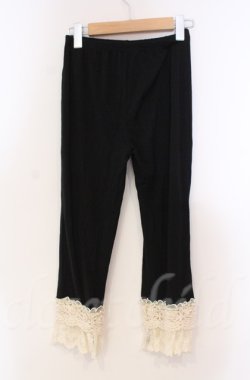 画像3: axes femme / 裾ニットレース使いレギンス M クロ O-25-11-30-038-AX-PA-OW-OS