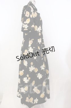 画像4: KANEKO ISAO / くちなしとパフューム柄フードワンピース  クロ O-25-11-30-003-EL-OP-IG-OS