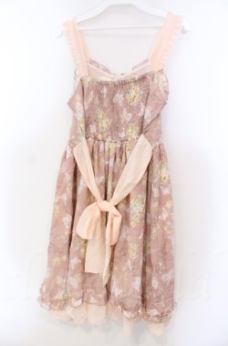 画像3: axes femme / ブーケ×蝶柄キャミチュニック M ピンク O-25-11-30-040-AX-OP-OW-OS