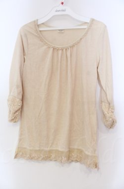 画像1: axes femme / スパンコールレース使いインナー M イエロー O-25-11-30-041-AX-TO-OW-OS