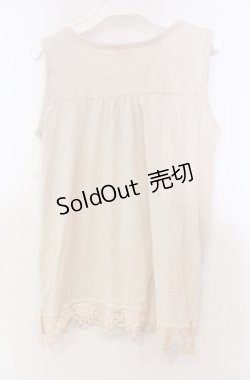 画像3: axes femme / お花モチーフ使いタンクトップ  キナリ O-25-11-30-042-AX-TO-OW-OS