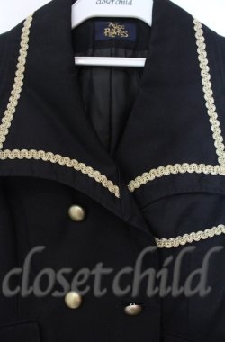 画像2: ALICE and the PIRATES / アシンメトリーコートワンピース  クロ O-25-11-30-043-PA-CO-OW-OS