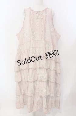 画像1: PINK HOUSE / マーガレット段々ワンピース【お直しあり】  ピンク O-25-11-30-004-LO-OP-IG-OS