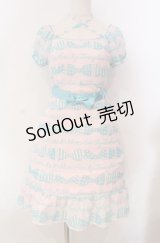 Emily Temple cute / リボン＆ロゴプリントワンピース  ピンク O-25-11-30-047-ET-OP-OW-OS