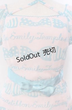 画像2: Emily Temple cute / リボン＆ロゴプリントワンピース  ピンク O-25-11-30-047-ET-OP-OW-OS