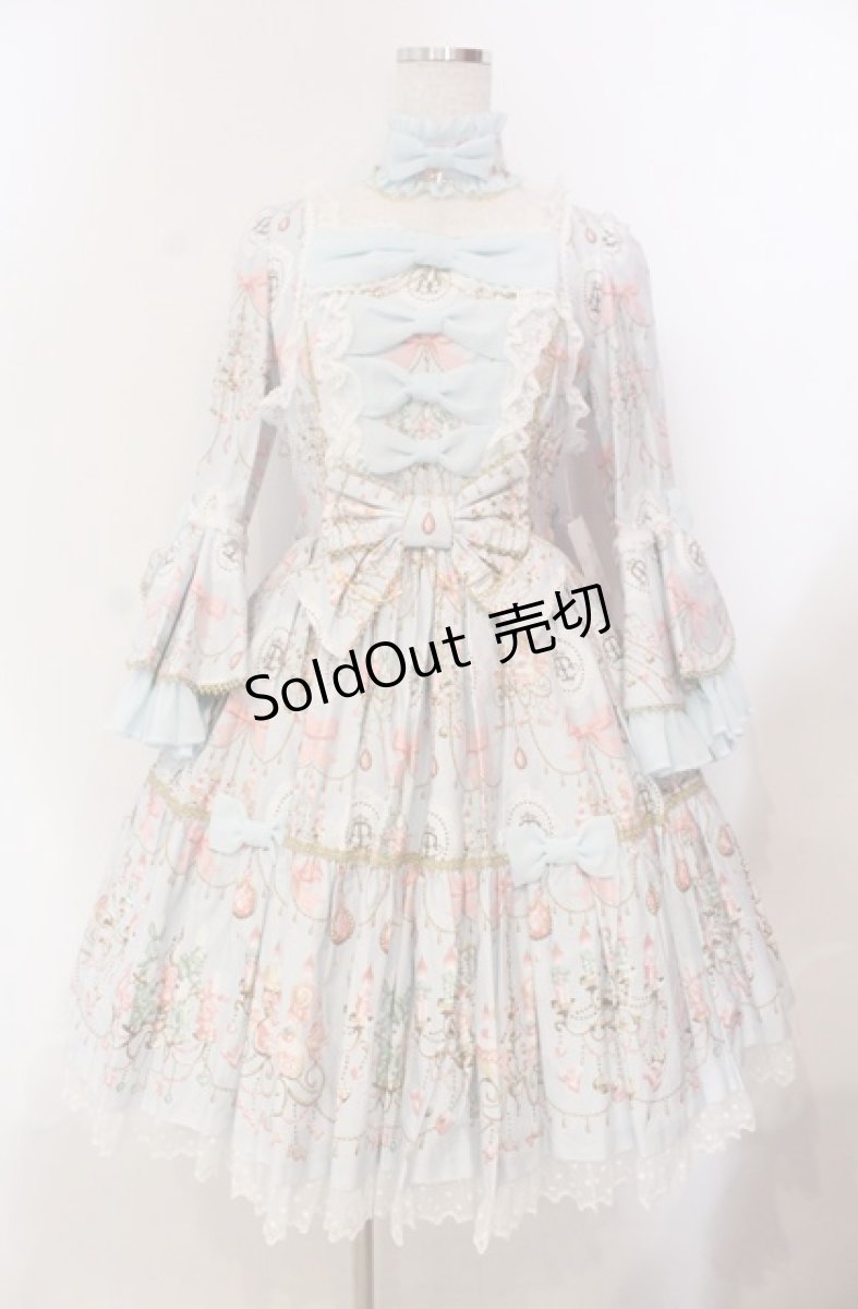 画像1: Angelic Pretty / スウィーティシャンデリアワンピース  サックス O-25-11-30-049-AP-OP-OW-OS (1)