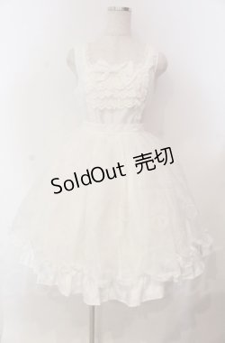 画像1: BABY,THE STARS SHINE BRIGHT / クリスマスオーナメントジャンパースカート  シロ O-25-11-30-050-BA-OP-OW-OS