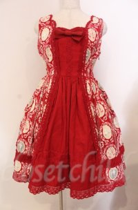 BABY,THE STARS SHINE BRIGHT / 白鳥の湖プリントジャンパースカート II  えんじ O-25-11-30-052-BA-OP-OW-OS