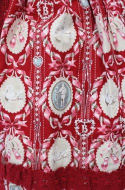 画像4: BABY,THE STARS SHINE BRIGHT / 白鳥の湖プリントジャンパースカート II  えんじ O-25-11-30-052-BA-OP-OW-OS