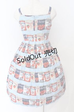 画像3: Emily Temple cute / フルーツ缶ジャンパースカート  ブルー O-25-11-30-057-ET-OP-OW-OS