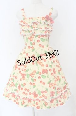 画像1: Heart E / 昼下がりのチェリードレス  イエロー O-25-11-30-058-LO-OP-OW-OS