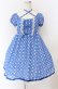画像1: Emily Temple cute / ジョーゼット水玉ワンピース  ブルー O-25-11-30-059-ET-OP-OW-OS (1)