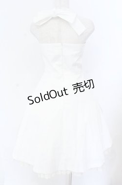 画像4: JESUS DIAMANTE / BIGリボンホルターワンピース 42 シロ O-25-11-30-061-JE-OP-OW-OS