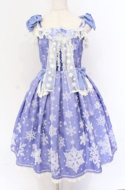 画像1: Angelic Pretty / Jewelry Snowジャンパースカート  ブルー O-25-11-30-062-AP-OP-IG-OS
