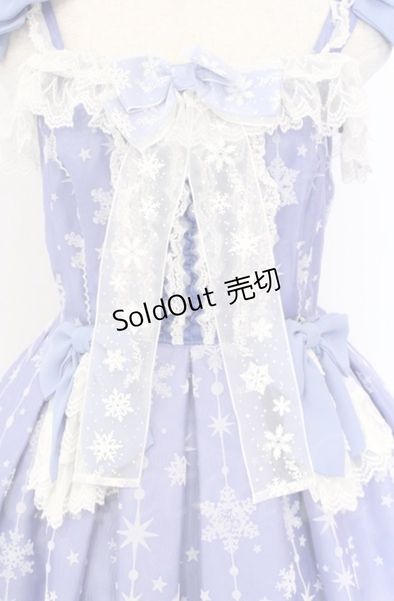 画像2: Angelic Pretty / Jewelry Snowジャンパースカート  ブルー O-25-11-30-062-AP-OP-IG-OS (2)