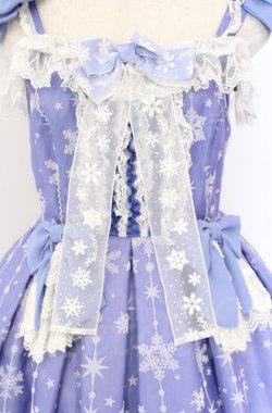 画像2: Angelic Pretty / Jewelry Snowジャンパースカート  ブルー O-25-11-30-062-AP-OP-IG-OS