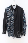 ACDC　RAG / ラビットハーフプリントシャツ  ブラックｘブルー O-25-11-30-064-PU-BL-YM-OS