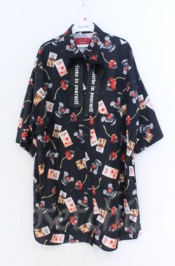 画像1: Jamieエーエヌケー / チョコレートベアBigシャツ  クロ O-25-11-30-065-LO-OP-IG-ZT315