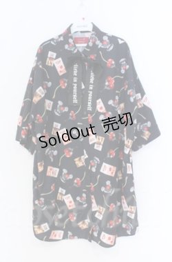 画像1: Jamieエーエヌケー / チョコレートベアBigシャツ  クロ O-25-11-30-065-LO-OP-IG-ZT315