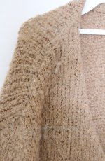 画像2: 【SALE】F&A / リボン釦プードルニットカーディガン  ブラウン O-25-11-30-067-LO-TO-IG-ZT366 (2)