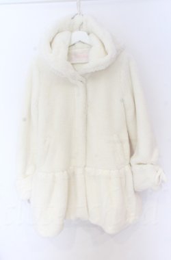 画像1: LIZ LISA / フード付きファーコート  シロ O-25-11-30-069-LO-CO-IG-OS