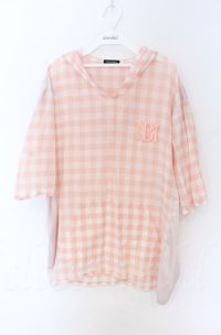 MILKBOY / GINGHAM PULLOVER (ギンガムプルオーバー)  ピンク O-25-11-30-070-MB-TO-IG-OS