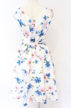 画像3: LIZ LISA / 大花柄後ろリボンワンピース  シロ O-25-11-30-071-LO-OP-OW-OS