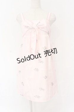 画像1: MILK / ロゴptシャンタンドレス  ピンク O-25-11-30-079-ML-OP-OW-OS