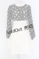 JESUS DIAMANTE / バロックエレガンスワンピ 38 シロ×クロ O-25-11-30-080-JE-OP-OW-OS