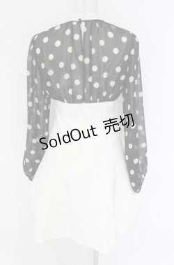 画像3: JESUS DIAMANTE / バロックエレガンスワンピ 38 シロ×クロ O-25-11-30-080-JE-OP-OW-OS