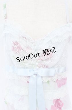 画像2: JESUS DIAMANTE / スペシャルお嫁ミニワンピース  ぼかし薔薇サックス O-25-11-30-081-JE-OP-OW-OS