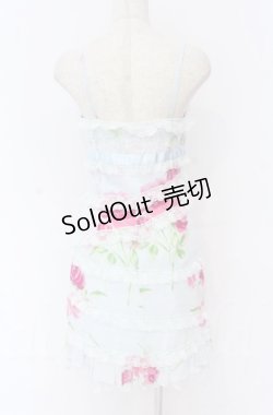 画像3: JESUS DIAMANTE / スペシャルお嫁ミニワンピース  ぼかし薔薇サックス O-25-11-30-081-JE-OP-OW-OS