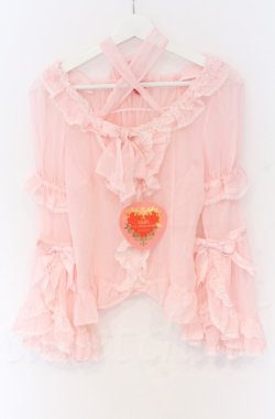 画像1: BABY,THE STARS SHINE BRIGHT / シフォンプリンセスドレスブラウス  ピンク O-25-11-30-083-BA-BL-OW-OS