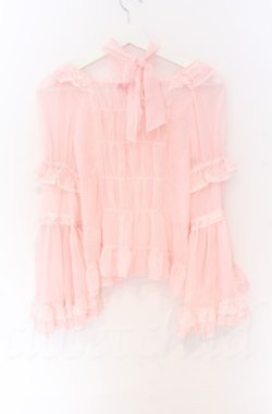 画像3: BABY,THE STARS SHINE BRIGHT / シフォンプリンセスドレスブラウス  ピンク O-25-11-30-083-BA-BL-OW-OS