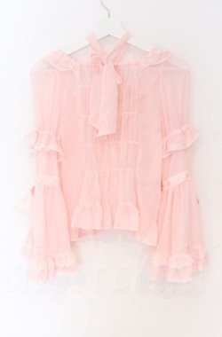 画像3: BABY,THE STARS SHINE BRIGHT / シフォンプリンセスドレスブラウス  ピンク O-25-11-30-084-BA-BL-OW-OS