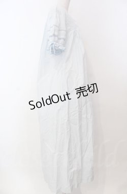 画像3: KANEKO ISAO / ギンガム透かしワンピース  サックス O-25-11-30-001-EL-OP-IG-OS