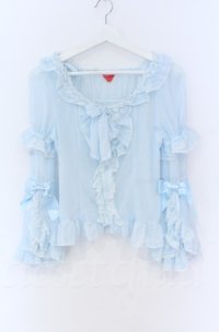 BABY,THE STARS SHINE BRIGHT / シフォンプリンセスドレスブラウス  サックス O-25-11-30-085-BA-BL-OW-OS