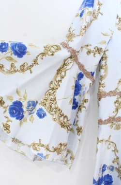 画像2: JESUS DIAMANTE / 14,バロックドールワンピース 38 新オーナメント柄ブルーローズサックス O-25-11-30-087-JE-OP-OW-OS