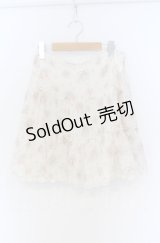 L'EST ROSE / ラメストライプ薔薇柄スカート  オフ O-25-11-30-091-LO-SK-IG-OS